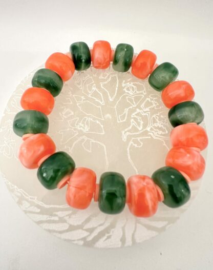 Bracelet corail vert foncé